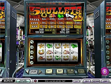 5 Bullets Fun Slots by PlayTech with 5 Reel and 5 Line