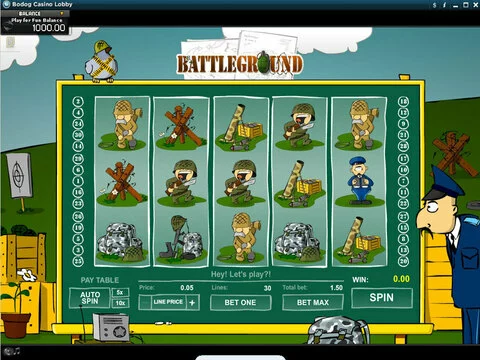 Battleground Fun Slots by RTG with 5 Reel and 30 Line
