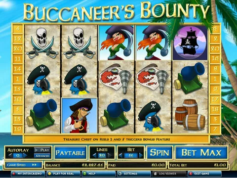 Buccaneer's Bounty 20 Lines Fun Slots by CryptoLogic with 5 Reel and 20 Line