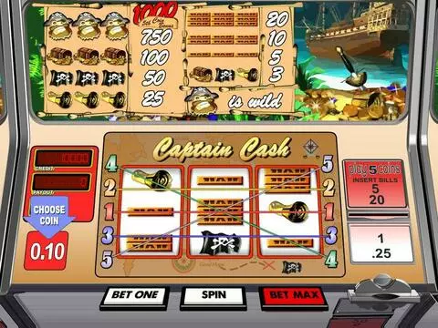 Captain Cash Fun Slots by BetSoft with 3 Reel and 5 Line