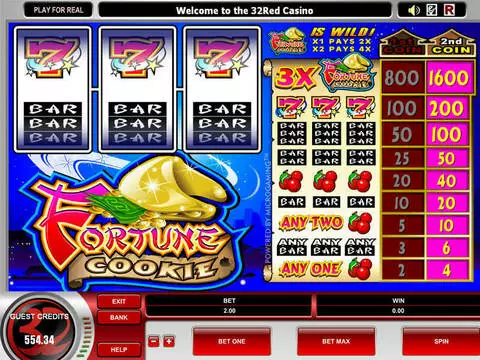 Fortune Cookie Fun Slots by Microgaming with 3 Reel and 1 Line