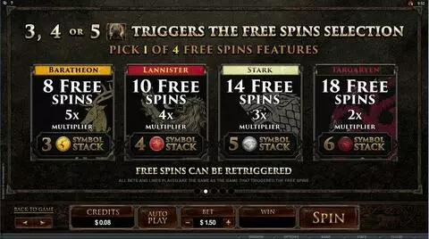 Game of Thrones - 243 Ways Fun Slots by Microgaming with 5 Reel and 243 Line
