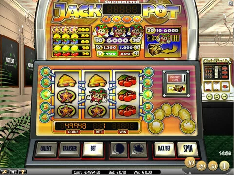 Jackpot 6000 Fun Slots by NetEnt with 3 Reel and 5 Line