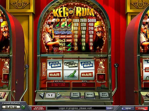Keg of Rum Fun Slots by PlayTech with 3 Reel and 1 Line