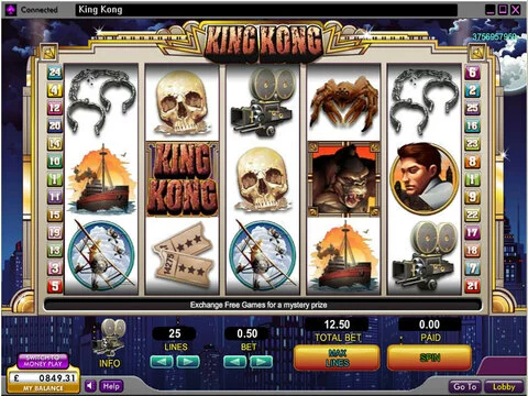 King Kong Fun Slots by 888 with 5 Reel and 25 Line