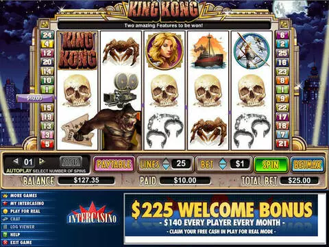 King Kong Fun Slots by CryptoLogic with 5 Reel and 25 Line