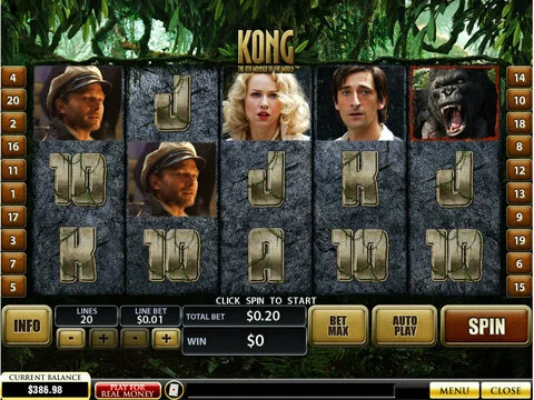 King Kong Fun Slots by PlayTech with 5 Reel and 20 Line