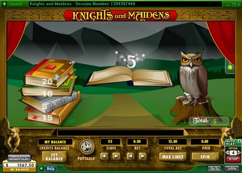Knights and Maidens Fun Slots by 888 with 5 Reel and 25 Line