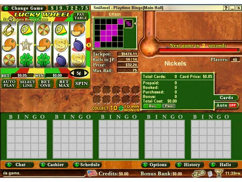 Lucky Wheel Mini Fun Slots by Byworth with 5 Reel and 9 Line