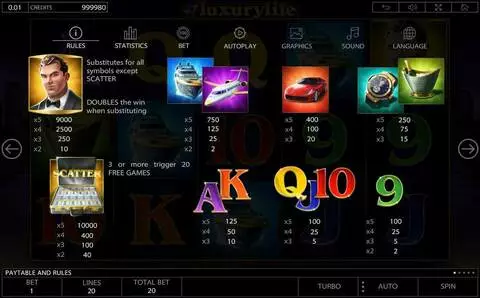 #luxurylife Fun Slots by Endorphina with 5 Reel and 20 Line