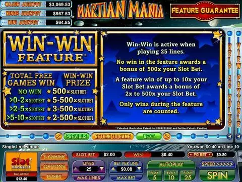 Martian Mania Fun Slots by NuWorks with 5 Reel and 25 Line