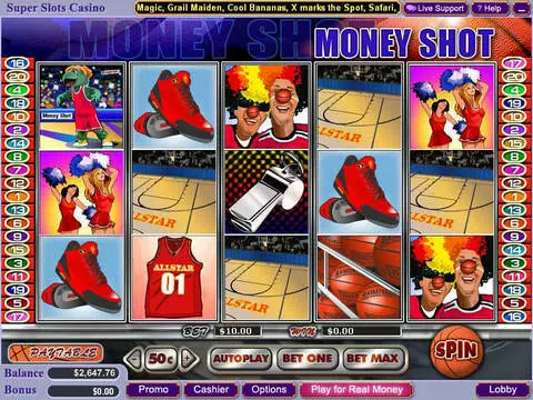 Money Shot Fun Slots by WGS Technology with 5 Reel and 20 Line