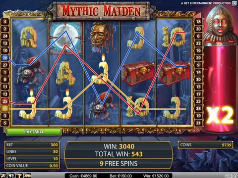 Mythic Maiden Fun Slots by NetEnt with 5 Reel and 30 Line