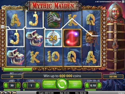 Mythic Maiden Fun Slots by NetEnt with 5 Reel and 30 Line