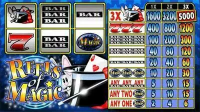 Reels of Magic Fun Slots by Microgaming with 3 Reel and 1 Line