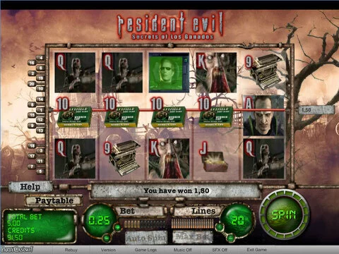 Resident Evil Fun Slots by bwin.party with 5 Reel and 20 Line