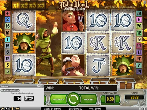 Robin Hood Fun Slots by NetEnt with 5 Reel and 20 Line