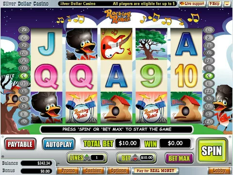 Rocking Robin Fun Slots by WGS Technology with 5 Reel and 25 Line