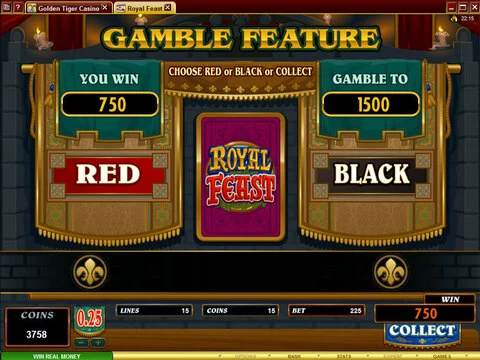 Royal Feast Fun Slots by Microgaming with 5 Reel and 15 Line