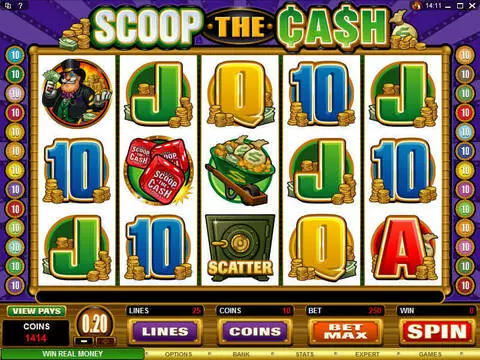 Scoop the Cash Fun Slots by Microgaming with 5 Reel and 25 Line