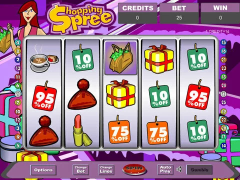 Shopping Spree Fun Slots by Eyecon with 5 Reel and 25 Line
