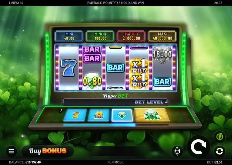  Emerald Bounty 7s Hold and Win Fun Slot Game made by Kalamba Games with 5 Reel and 10 Line