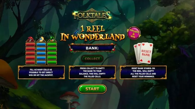 1 Reel In Wonderland Fun Slot Game made by Spinomenal with 1 Reel and 1 Line