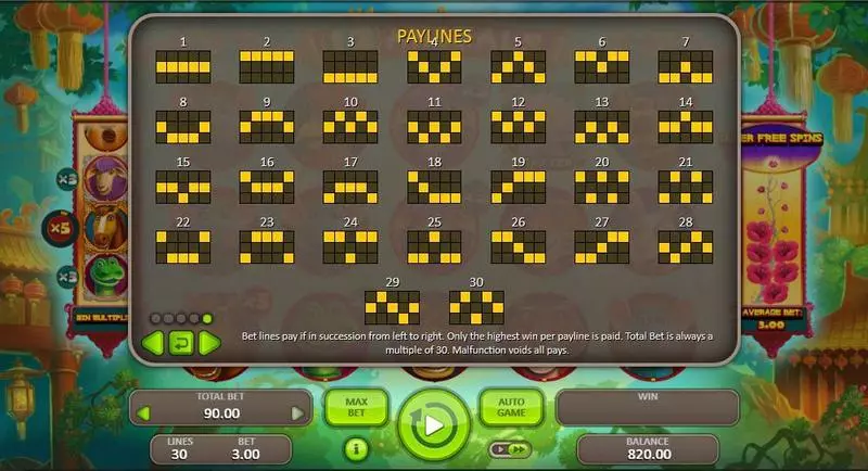 12 Animals Fun Slot Game made by Booongo with 5 Reel and 30 Line