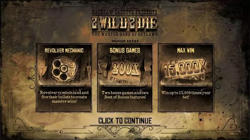 2 Wild 2 Die Fun Slot Game made by Hacksaw Gaming with 5 Reel and 14 Line