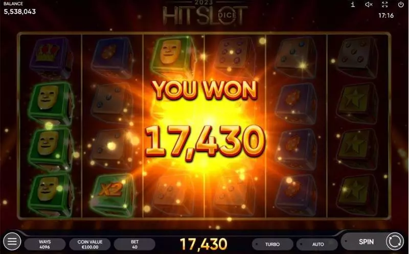 2023 Hit Slot Dice Fun Slot Game made by Endorphina with 6 Reel and 4096 Line