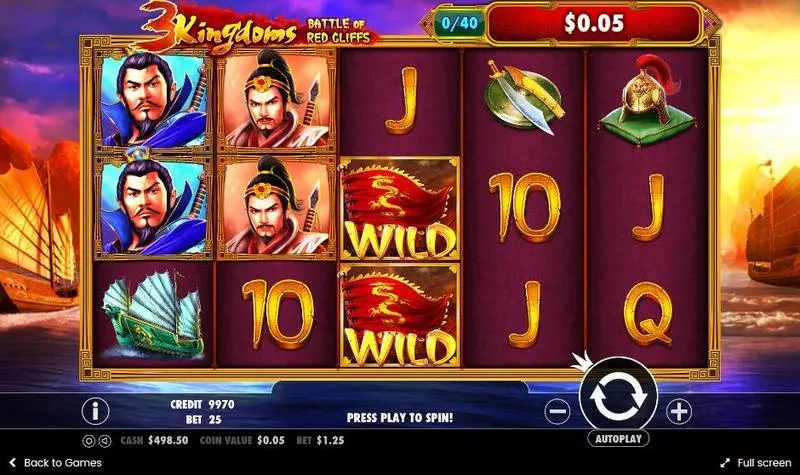 3 Kingdoms – Battle of Red Cliffs Fun Slot Game made by Pragmatic Play with 5 Reel and 25 Line