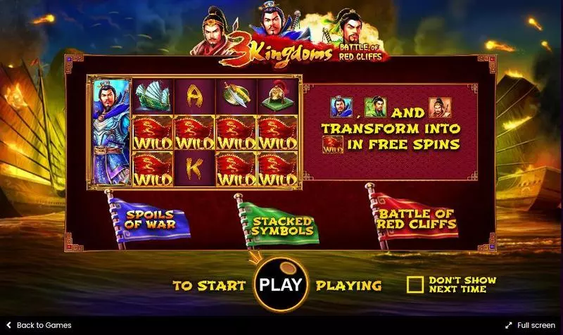 3 Kingdoms – Battle of Red Cliffs Fun Slot Game made by Pragmatic Play with 5 Reel and 25 Line