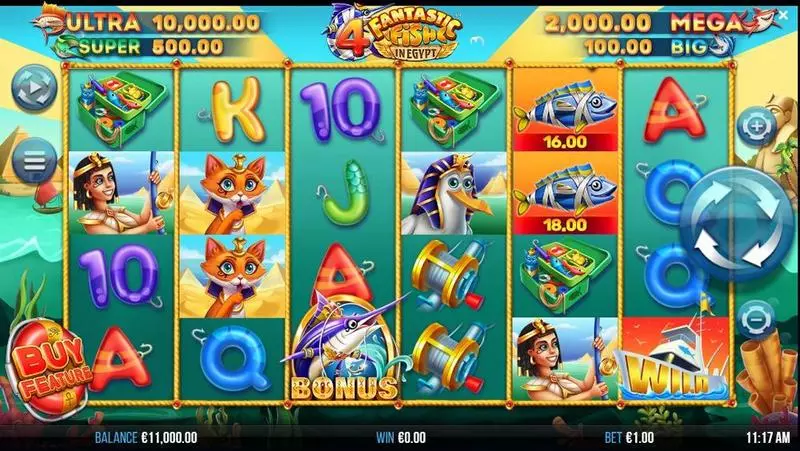 4 Fantastic Fish In Egypt Fun Slot Game made by 4ThePlayer with 6 Reel and 4096 Line