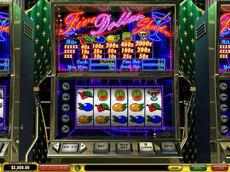 5 Dollar Shake Fun Slot Game made by PlayTech with 5 Reel and 5 Line