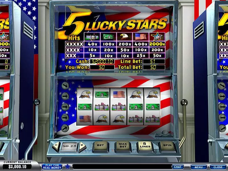 5 Lucky Stars Fun Slot Game made by PlayTech with 5 Reel and 5 Line