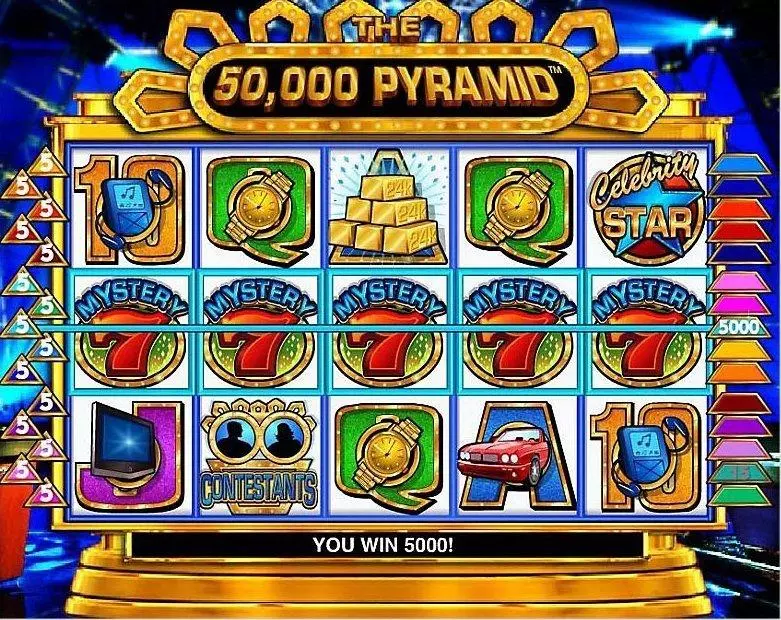 50,000 Pyramid Fun Slot Game made by IGT with 5 Reel and 15 Line