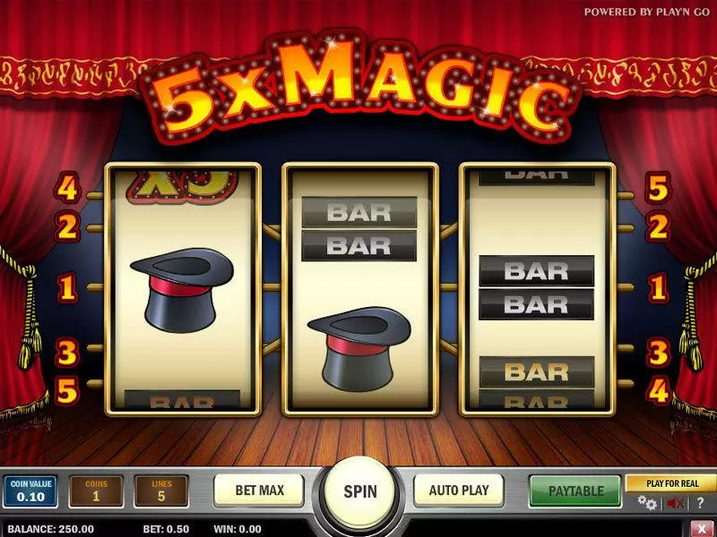 5x Magic Fun Slot Game made by Play'n GO with 3 Reel and 5 Line