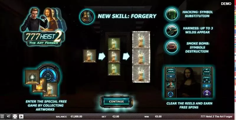 777 Heist 2 The Art Forgery Fun Slot Game made by Red Rake Gaming with 5 Reel 