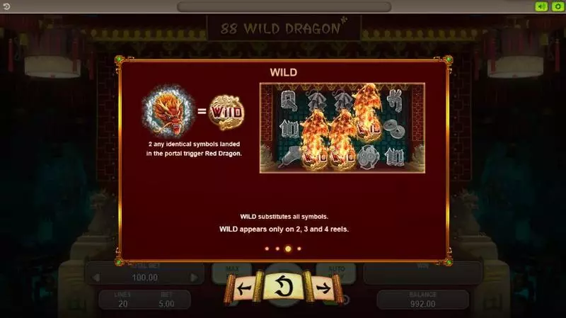 88 Wild Dragons Fun Slot Game made by Booongo with 5 Reel and 20 Line