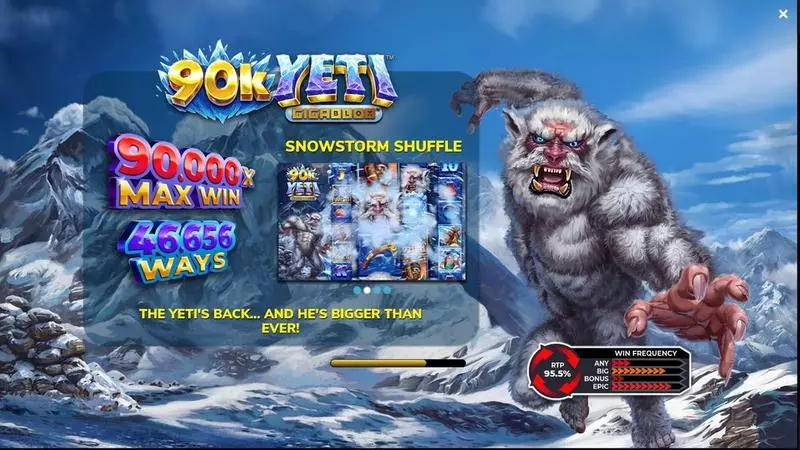 90K Yeti Gigablox Fun Slot Game made by 4ThePlayer with 6 Reel and 46659 Line