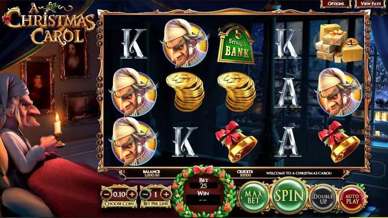 A Christmas Carol Fun Slot Game made by BetSoft with 5 Reel and 25 Line