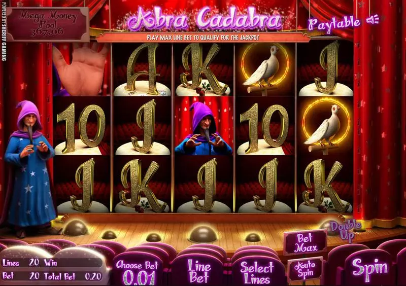 Abra Cadabra Fun Slot Game made by Sheriff Gaming with 5 Reel and 20 Line
