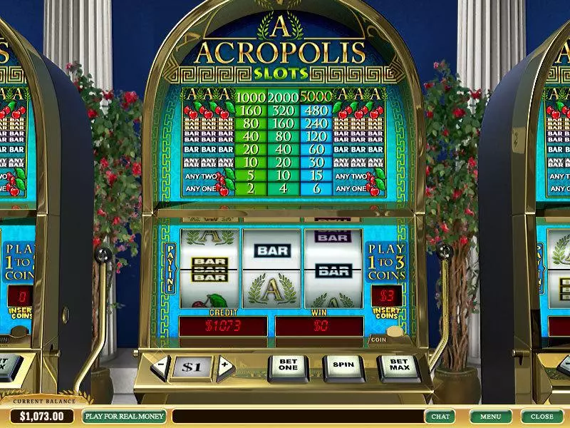 Acropolis Fun Slot Game made by PlayTech with 3 Reel and 1 Line