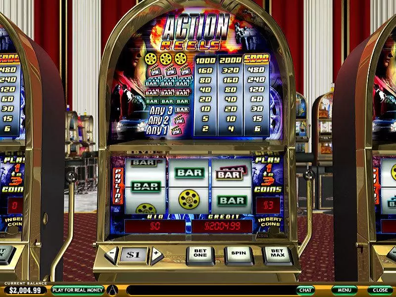 Action Reels Fun Slot Game made by PlayTech with 3 Reel and 1 Line