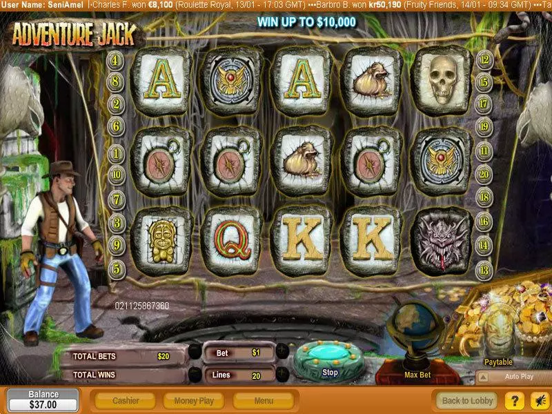 Adventure Jack Fun Slot Game made by NeoGames with 5 Reel and 20 Line
