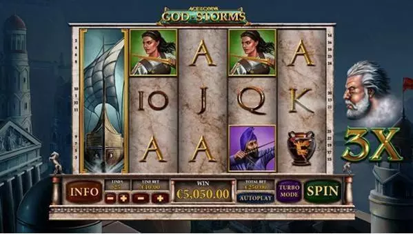 Age of the Gods - God of Storms Fun Slot Game made by PlayTech with 5 Reel and 25 Line
