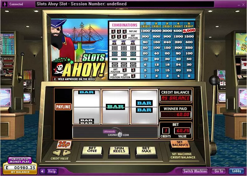 AHOY Fun Slot Game made by 888 with 3 Reel and 1 Line