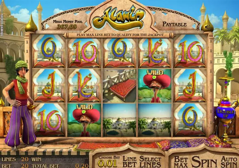 Alawin Fun Slot Game made by Sheriff Gaming with 5 Reel and 20 Line