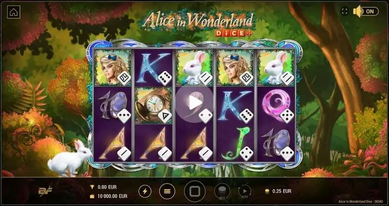 Alice in Wonderland Dice Fun Slot Game made by BF Games with 5 Reel and 243 Line