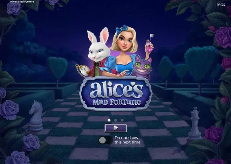 Alice's Mad Fortune Fun Slot Game made by Armadillo Studios with 5 Reel and 10 Line